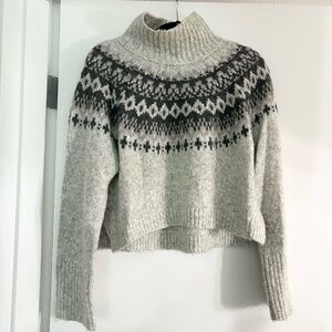 Abercrombie Fair Isle Grey Sweater